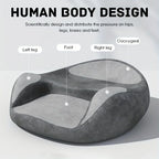 Memory Foam Meditation Cushion with Ergonomic Support | Gray Washable Zafu Pillow for Yoga, Sitting & Reading | Hip, Knee & Leg