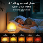 Sunrise Alarm Clock with White Noise Sound Machine, Dimmable RGB Night Lights, and Snooze Function - Perfect Sleep Aid and Gift Option