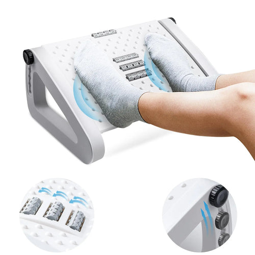 Ergonomische Fußstütze Schreibtisch Massagerollen Homeoffice | LINDERTA