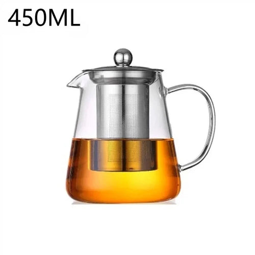 Borosilikat-Glasteekanne 750ml Edelstahl-Sieb Kung-Fu-Tee | LINDERTA