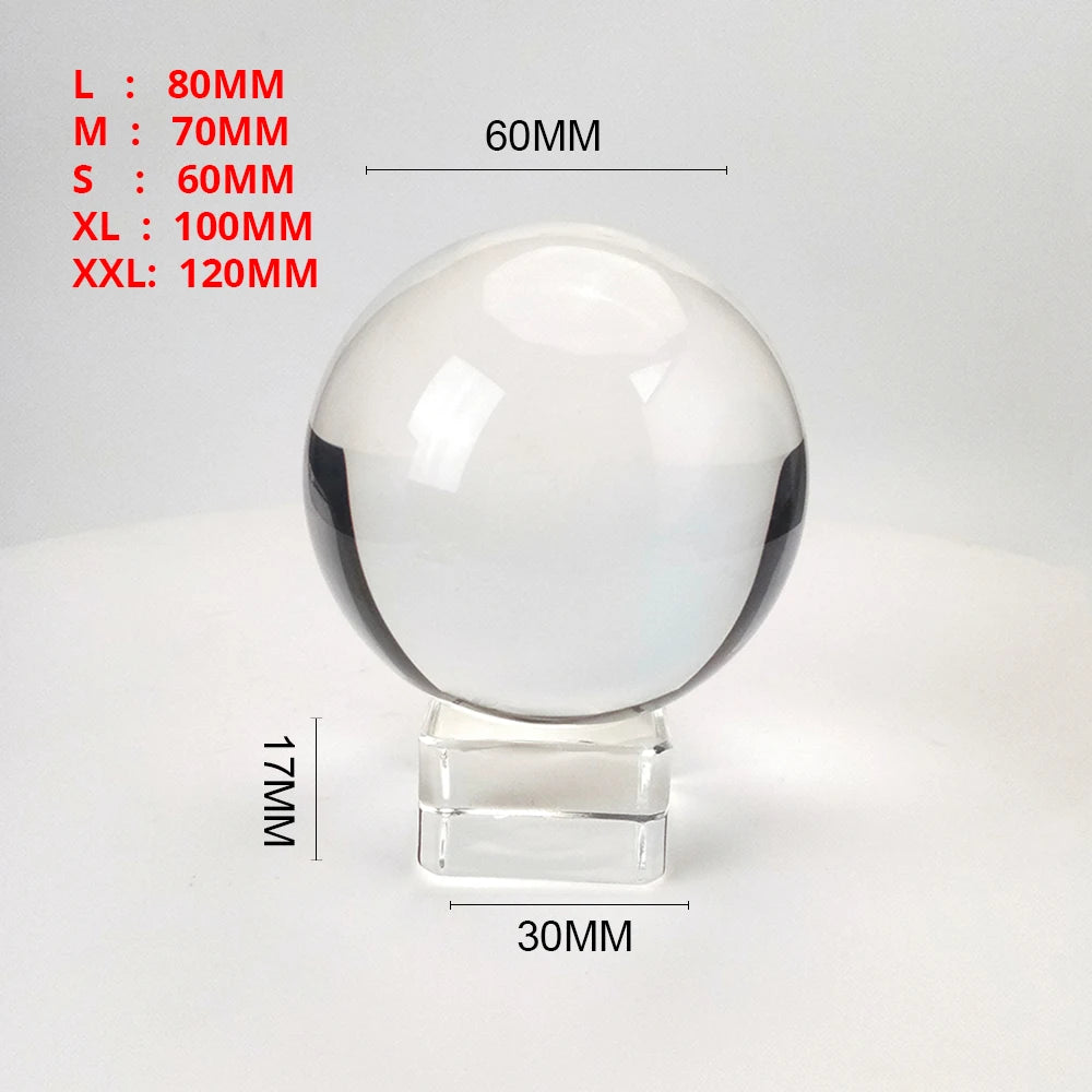 Elevate Your Decor with Our Premium K9 Crystal Glass Ball (60mm/70mm/80mm/100mm/120mm) - Includes Stand for Stunning Photography and Home Accents