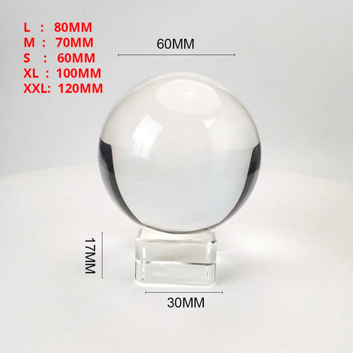 Elevate Your Decor with Our Premium K9 Crystal Glass Ball (60mm/70mm/80mm/100mm/120mm) - Includes Stand for Stunning Photography and Home Accents