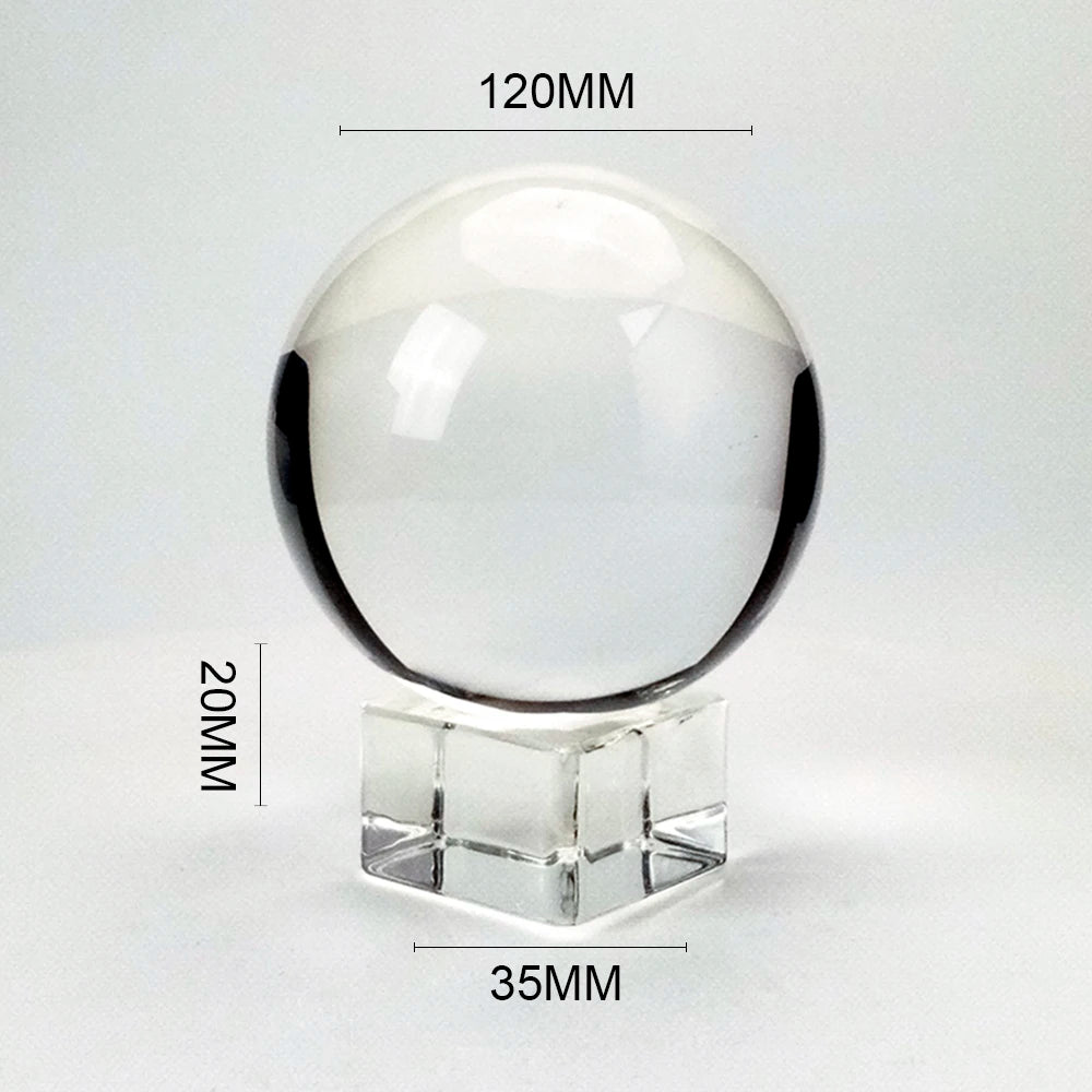 Elevate Your Decor with Our Premium K9 Crystal Glass Ball (60mm/70mm/80mm/100mm/120mm) - Includes Stand for Stunning Photography and Home Accents