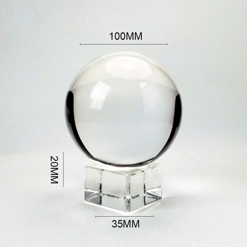 Elevate Your Decor with Our Premium K9 Crystal Glass Ball (60mm/70mm/80mm/100mm/120mm) - Includes Stand for Stunning Photography and Home Accents