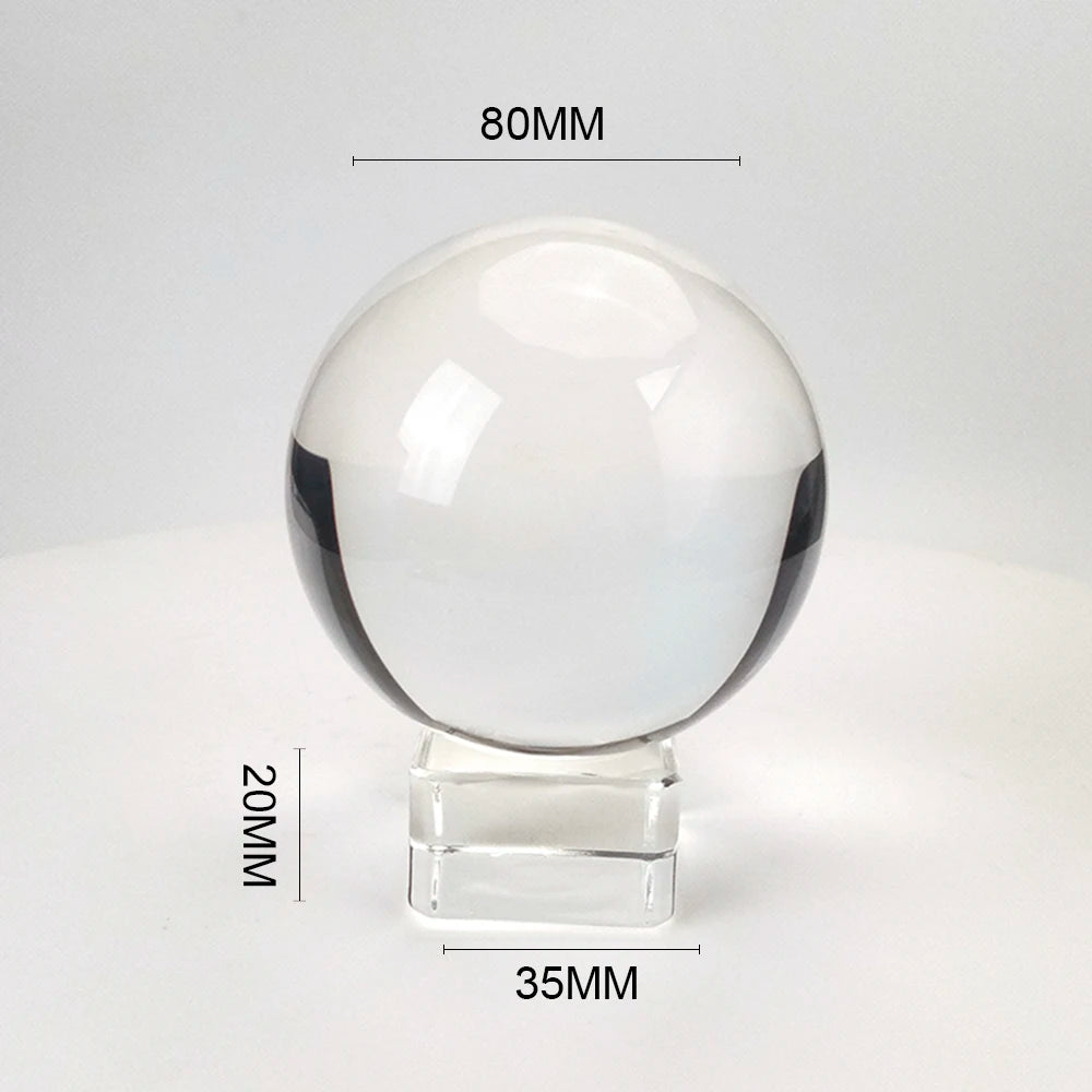 Elevate Your Decor with Our Premium K9 Crystal Glass Ball (60mm/70mm/80mm/100mm/120mm) - Includes Stand for Stunning Photography and Home Accents