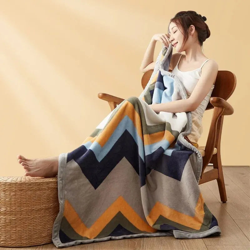 Indulge in Ultimate Comfort with Our Luxurious Thickened Flannel Blanket