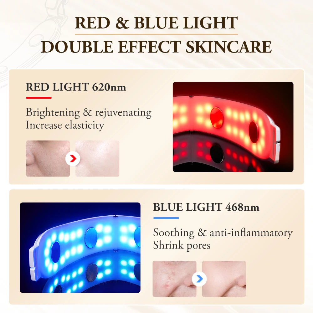 Revolutionary V-Face Lifting Device: EMS Technology for Double Chin Reduction, Facial Slimming, and Rejuvenating Light Therapy