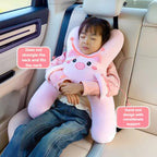 Ultimate Car Neck Pillow with Seat Belt Safety for Kids - Comfort & Support for Long Journeys