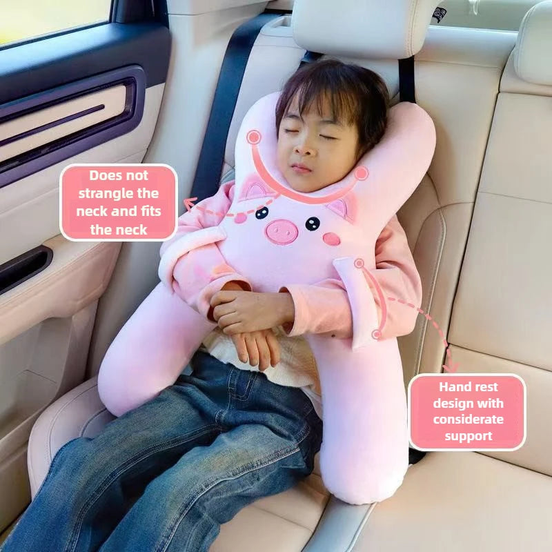 Ultimate Car Neck Pillow with Seat Belt Safety for Kids - Comfort & Support for Long Journeys