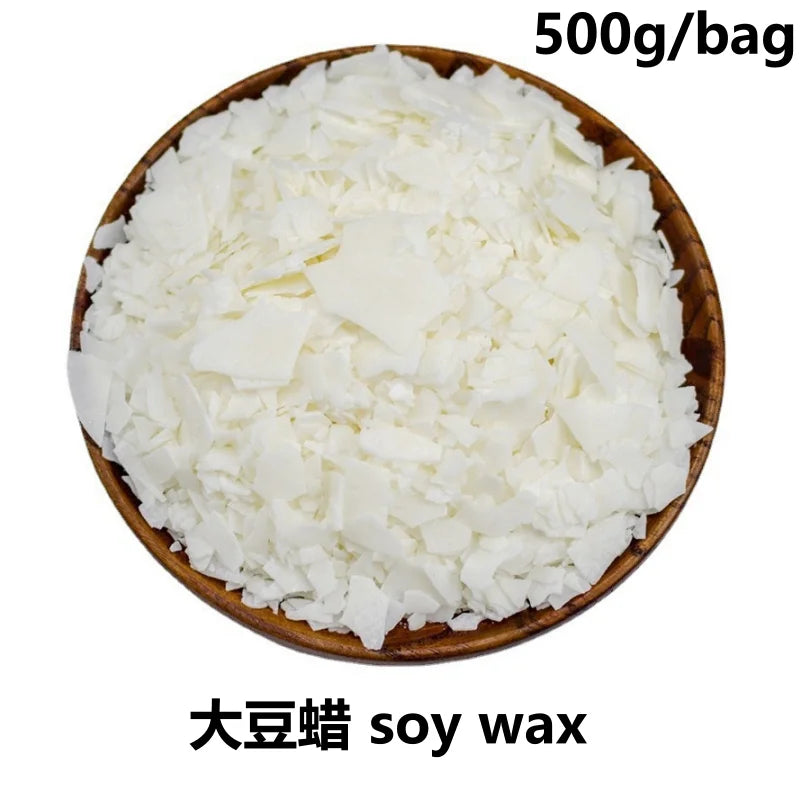 500G/1Kg Pure Soy Wax Paraffin Material Pre-Soy Wax-Core Pigments Aromatherapy Pure Paraffin Wax DIY Handmade Candles Crafts