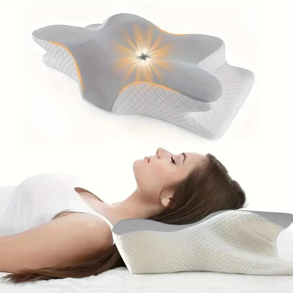 Transform Your Sleep with Our Butterfly Shaped Memory Foam Cervical Pillow - Ultimate Neck Support for Pain Relief and Relaxation