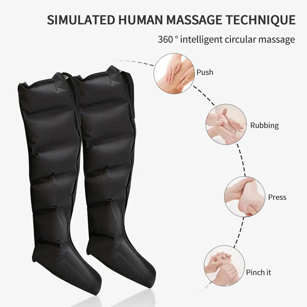 Revitalize Your Legs with Our Advanced Air Compression Massage Boots – 6 Airbags for Ultimate Relaxation and Circulation Boost!