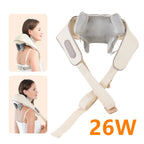 Revitalize Your Day with the 26W Wireless Neck and Shoulder Massager - Ultimate Kneading Relief for Trapezius and Cervical Tension