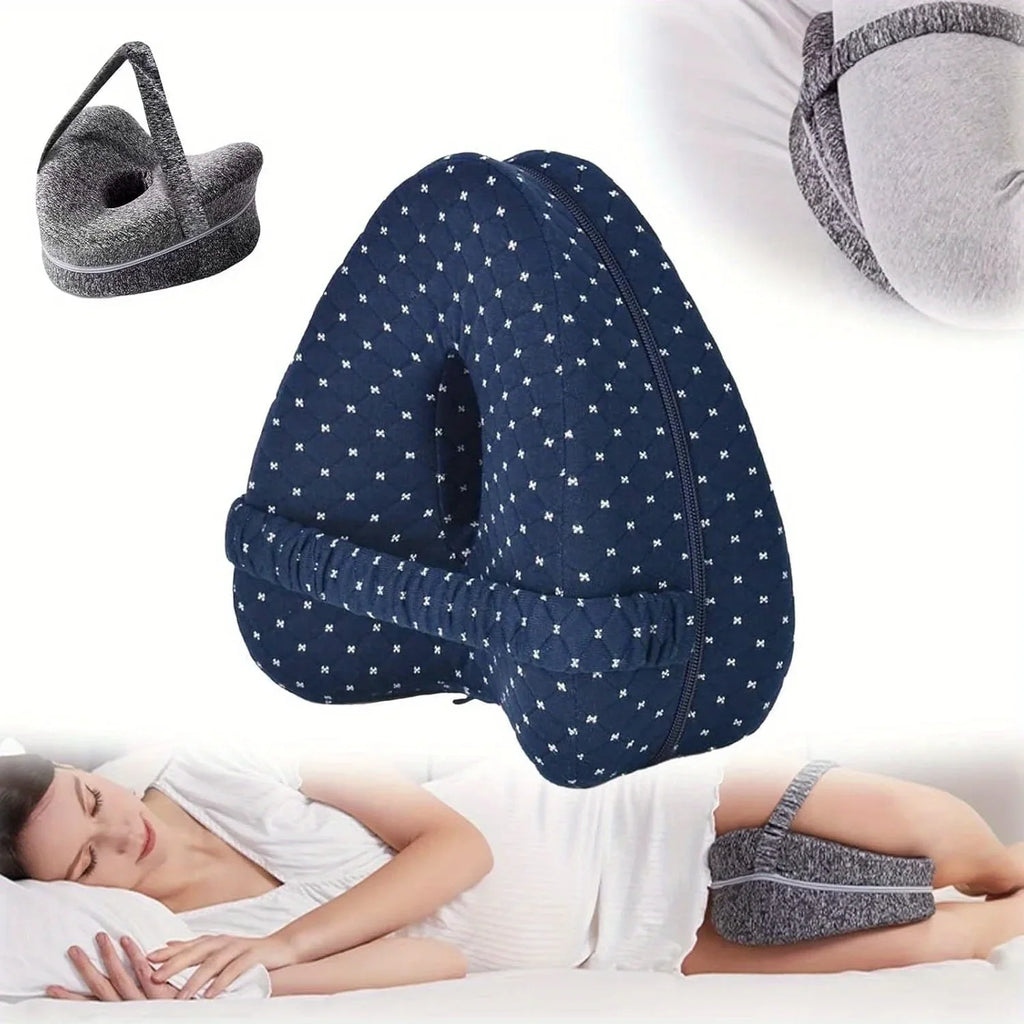 Ultimate Orthopedic Memory Foam Knee Support Pillow for Side Sleepers - Alleviate Sciatica and Hip Pain at Home or on the Go