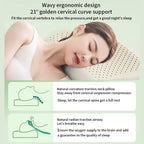 Revolutionary Natural Latex Cervical Pillow - Ultimate Memory Foam Support for Restful Sleep at Home and Beyond