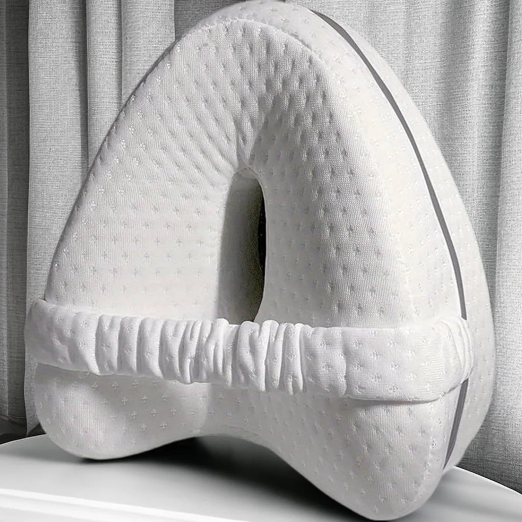 Ultimate Orthopedic Memory Foam Knee Support Pillow for Side Sleepers - Alleviate Sciatica and Hip Pain at Home or on the Go