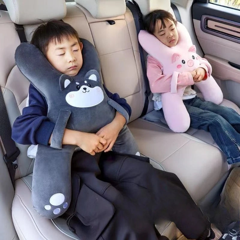 Ultimate Car Neck Pillow with Seat Belt Safety for Kids - Comfort & Support for Long Journeys