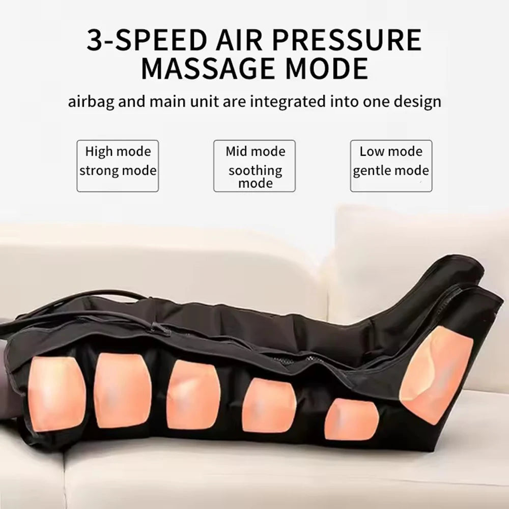 Revitalize Your Legs with Our Advanced Air Compression Massage Boots – 6 Airbags for Ultimate Relaxation and Circulation Boost!