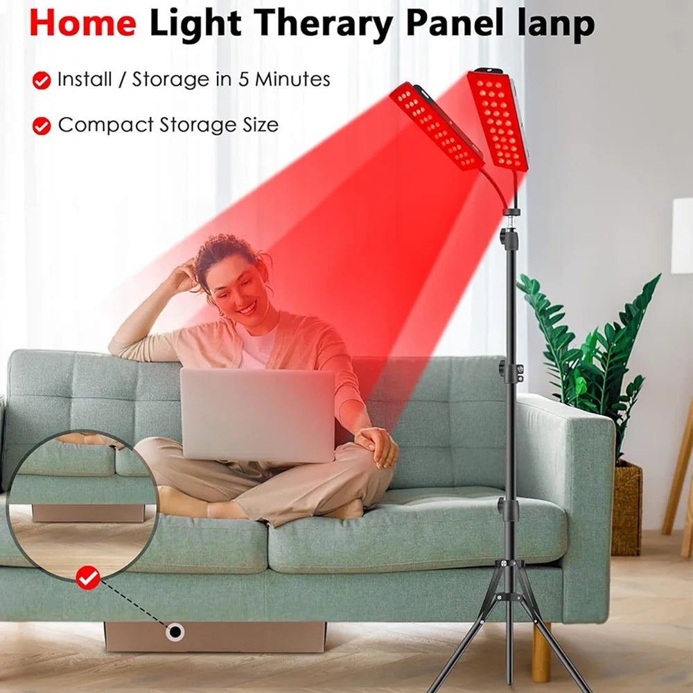 Revolutionary LED Red Light Therapy Lamp for Ultimate Pain Relief and Skin Rejuvenation - Infrared Light Device (660nm & 850nm)
