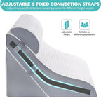 Revolutionary 3-in-1 Memory Foam Wedge Pillow Set for Ultimate Neck, Back, and Shoulder Pain Relief - Your Solution to Anti-Acid Reflux Comfort