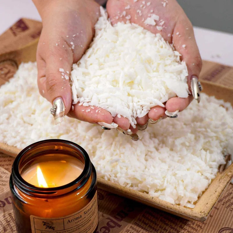 500G/1Kg Pure Soy Wax Paraffin Material Pre-Soy Wax-Core Pigments Aromatherapy Pure Paraffin Wax DIY Handmade Candles Crafts