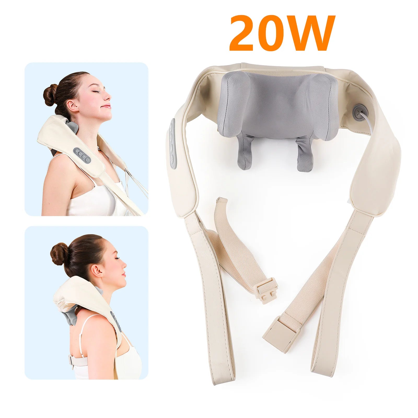 Revitalize Your Day with the 26W Wireless Neck and Shoulder Massager - Ultimate Kneading Relief for Trapezius and Cervical Tension