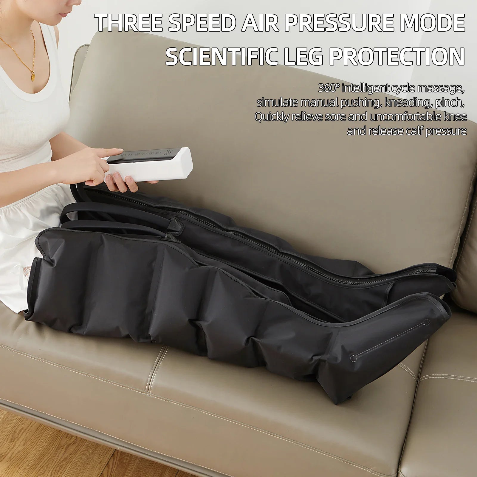 Revitalize Your Legs with Our Advanced Air Compression Massage Boots – 6 Airbags for Ultimate Relaxation and Circulation Boost!