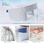 Experience Ultimate Comfort with Our Extra Large Memory Foam Reading Pillow - Perfect for Gaming and Working!