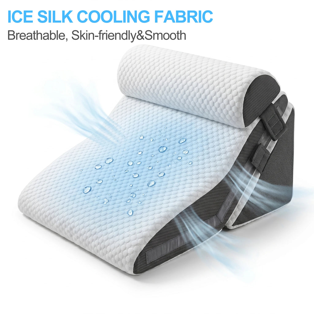 Revolutionary 3-in-1 Memory Foam Wedge Pillow Set for Ultimate Neck, Back, and Shoulder Pain Relief - Your Solution to Anti-Acid Reflux Comfort
