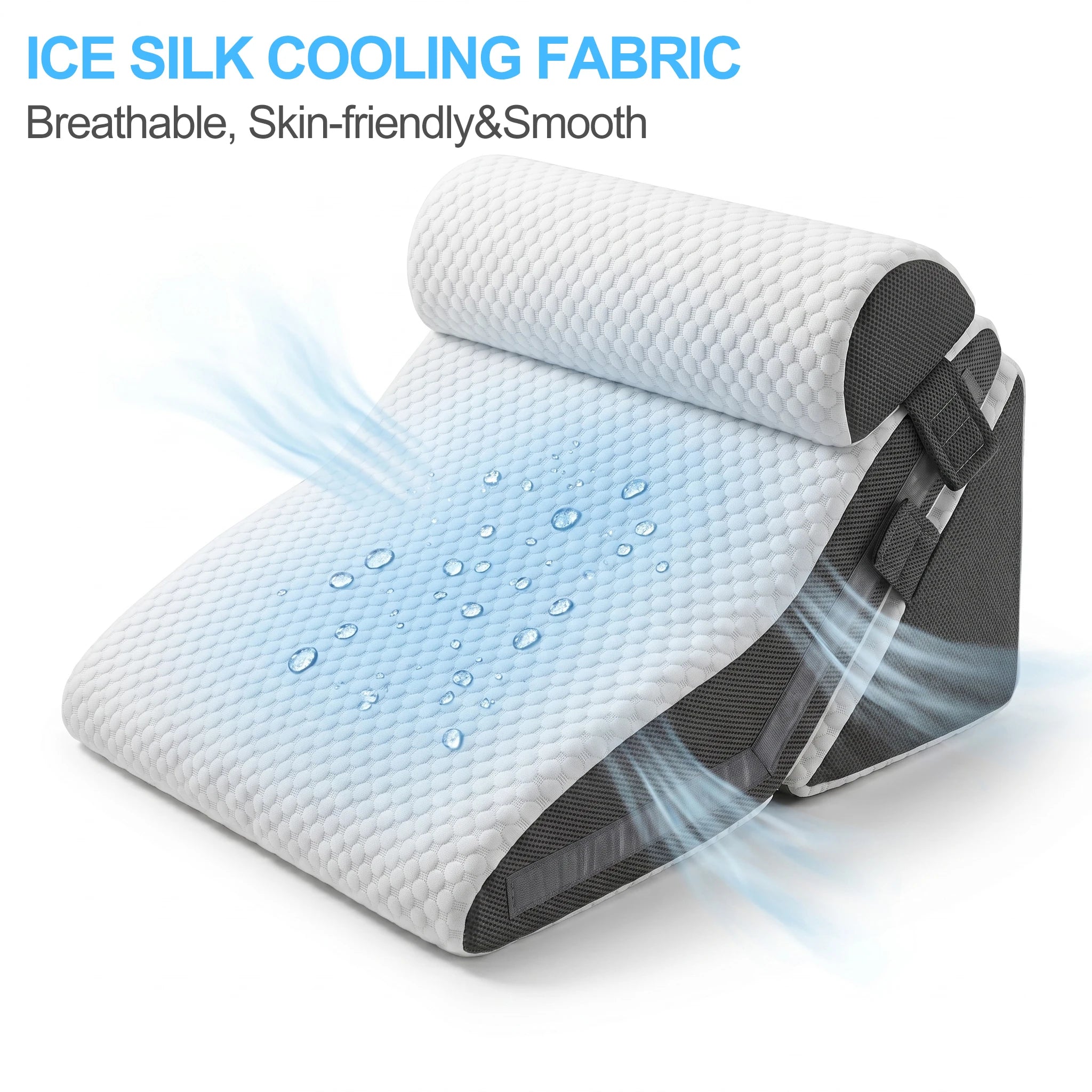 Revolutionary 3-in-1 Memory Foam Wedge Pillow Set for Ultimate Neck, Back, and Shoulder Pain Relief - Your Solution to Anti-Acid Reflux Comfort