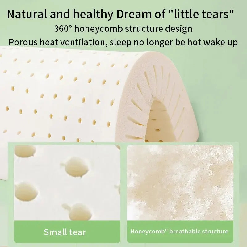 Revolutionary Natural Latex Cervical Pillow - Ultimate Memory Foam Support for Restful Sleep at Home and Beyond