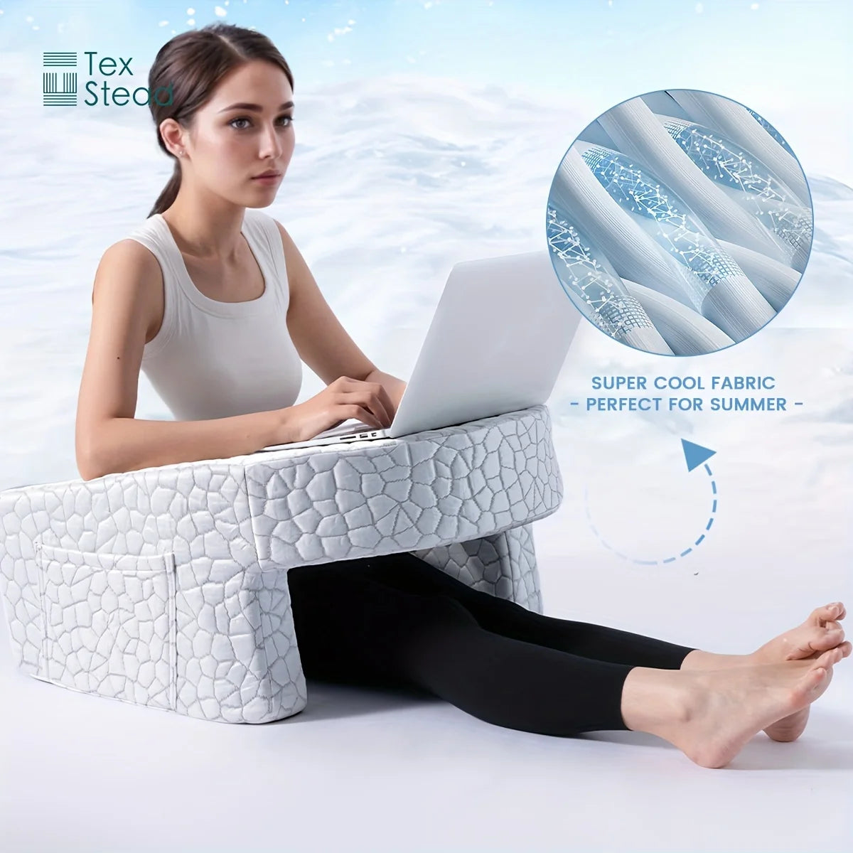 Experience Ultimate Comfort with Our Extra Large Memory Foam Reading Pillow - Perfect for Gaming and Working!