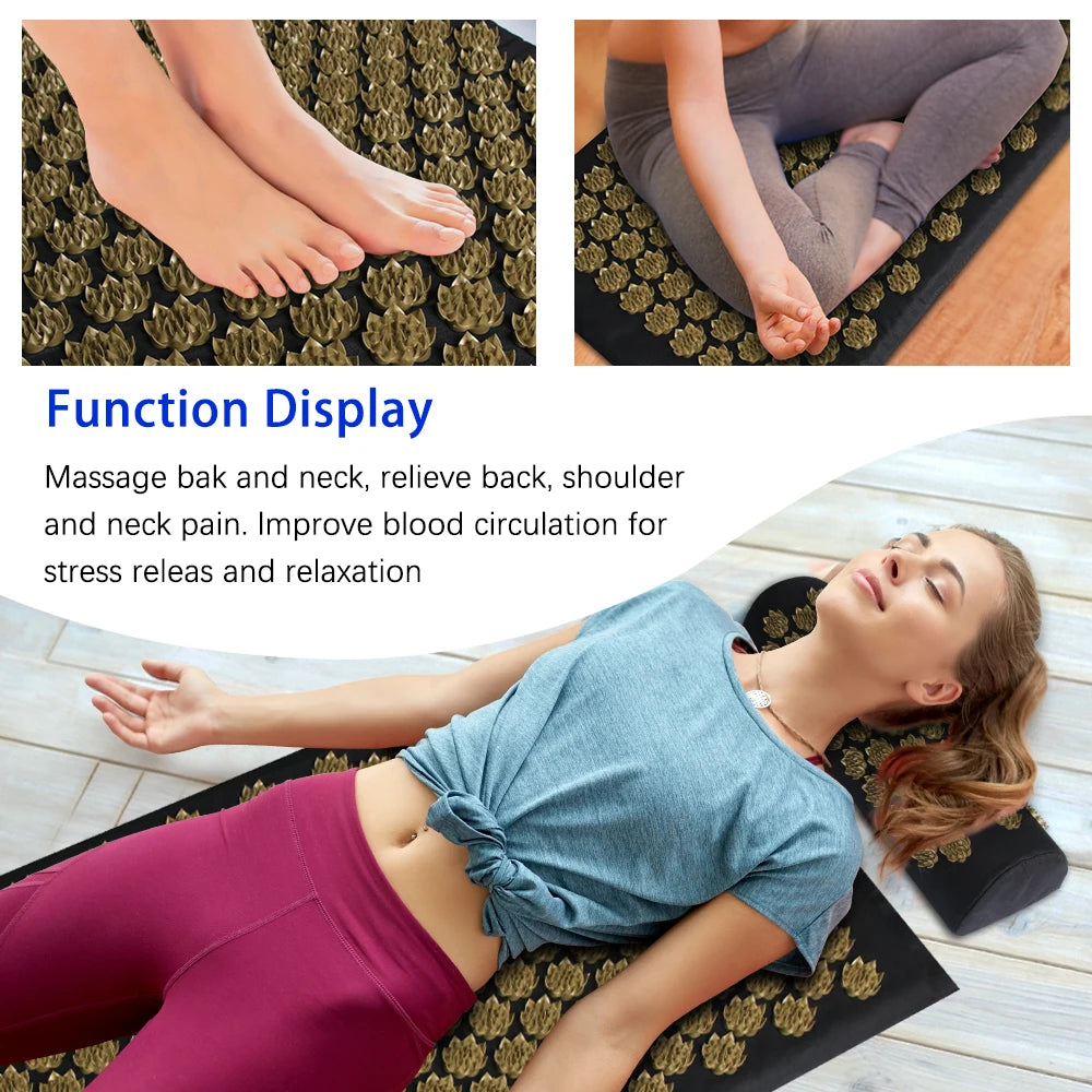 Revitalize Your Body with the Shiatsu Acupressure Massage Mat - Perfect for Fitness, Yoga, and Pilates Enthusiasts