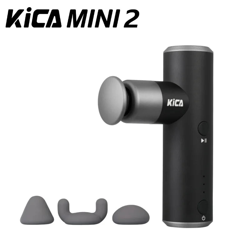 Elevate Your Recovery with the Kica Mini 2 Fascia Gun - Lightweight, Portable Massage Device with 3000 RPM and 3 Customizable Heads for Optimal Muscle Relief