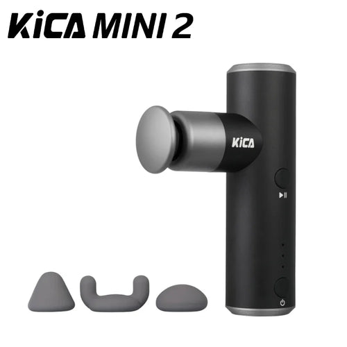 Elevate Your Recovery with the Kica Mini 2 Fascia Gun - Lightweight, Portable Massage Device with 3000 RPM and 3 Customizable Heads for Optimal Muscle Relief