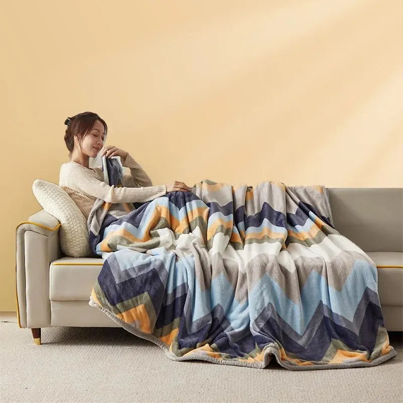 Indulge in Ultimate Comfort with Our Luxurious Thickened Flannel Blanket