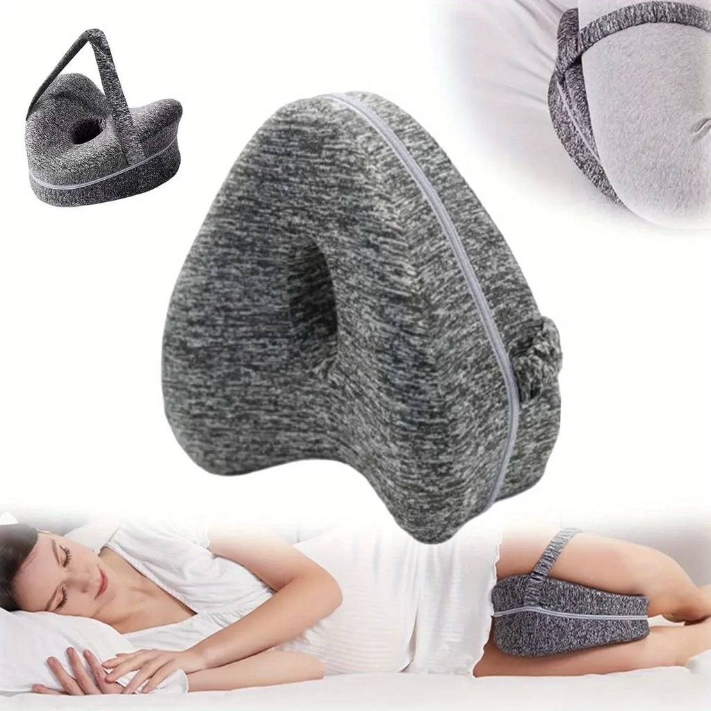 Ultimate Orthopedic Memory Foam Knee Support Pillow for Side Sleepers - Alleviate Sciatica and Hip Pain at Home or on the Go