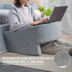 Experience Ultimate Comfort with Our Extra Large Memory Foam Reading Pillow - Perfect for Gaming and Working!