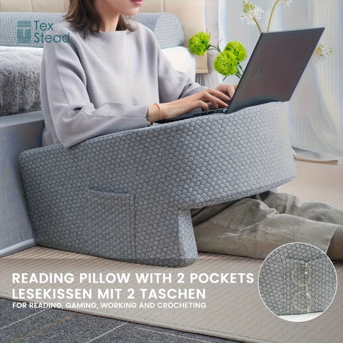 Experience Ultimate Comfort with Our Extra Large Memory Foam Reading Pillow - Perfect for Gaming and Working!