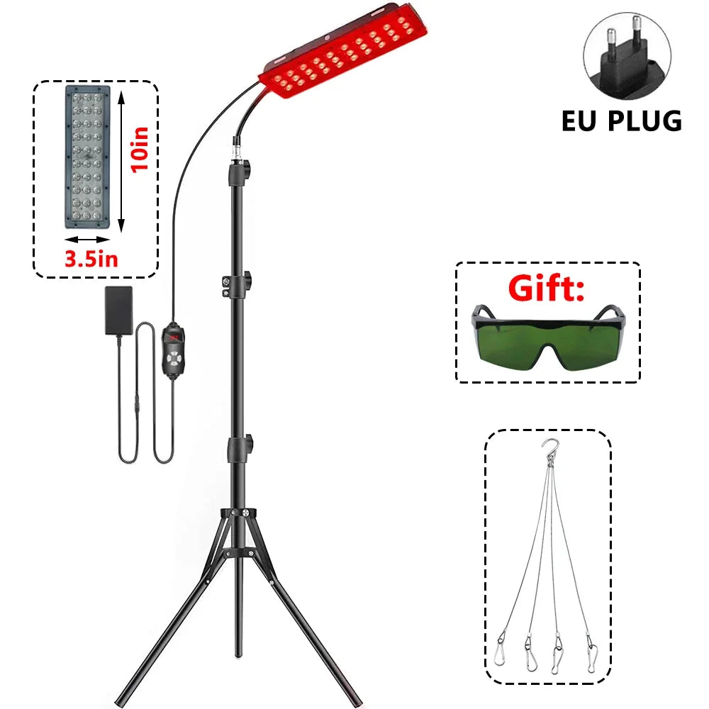 Revolutionary LED Red Light Therapy Lamp for Ultimate Pain Relief and Skin Rejuvenation - Infrared Light Device (660nm & 850nm)