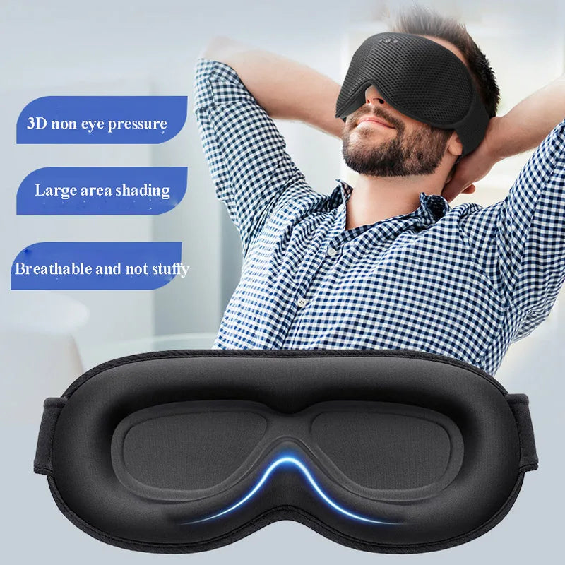 Discover the Ultimate 3D Bluetooth Wireless Sleeping Headphones with Adjustable Blindfold - Soft, Washable, and Perfect for Handsfree Calling!