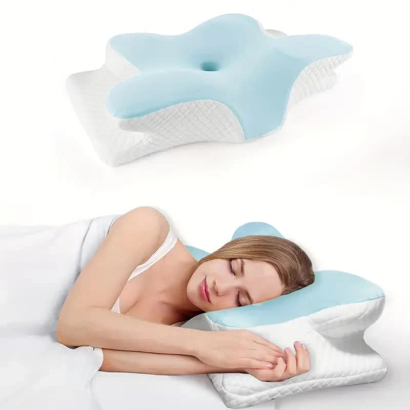 Transform Your Sleep with Our Butterfly Shaped Memory Foam Cervical Pillow - Ultimate Neck Support for Pain Relief and Relaxation
