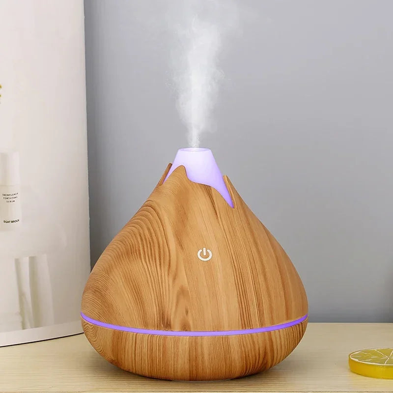 Elevate Your Space with the 350ML Ultrasonic Essential Oil Diffuser - Remote Control & 7-Color LED Light