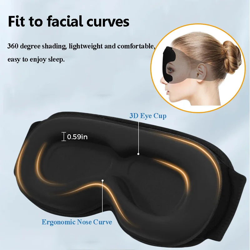 Discover the Ultimate 3D Bluetooth Wireless Sleeping Headphones with Adjustable Blindfold - Soft, Washable, and Perfect for Handsfree Calling!