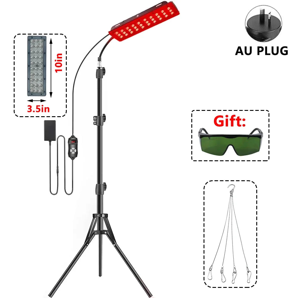 Revolutionary LED Red Light Therapy Lamp for Ultimate Pain Relief and Skin Rejuvenation - Infrared Light Device (660nm & 850nm)