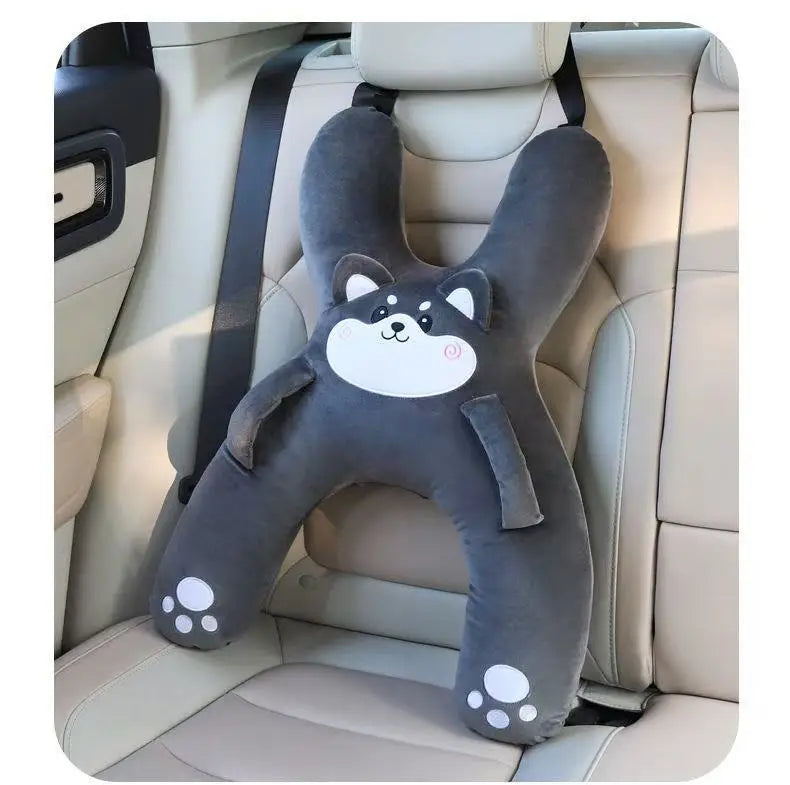 Ultimate Car Neck Pillow with Seat Belt Safety for Kids - Comfort & Support for Long Journeys