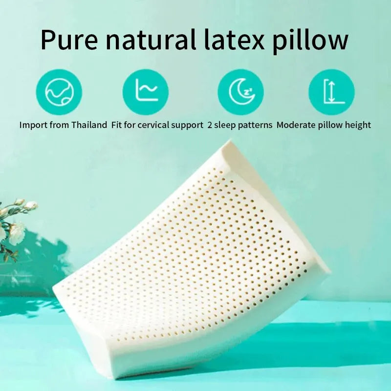Revolutionary Natural Latex Cervical Pillow - Ultimate Memory Foam Support for Restful Sleep at Home and Beyond