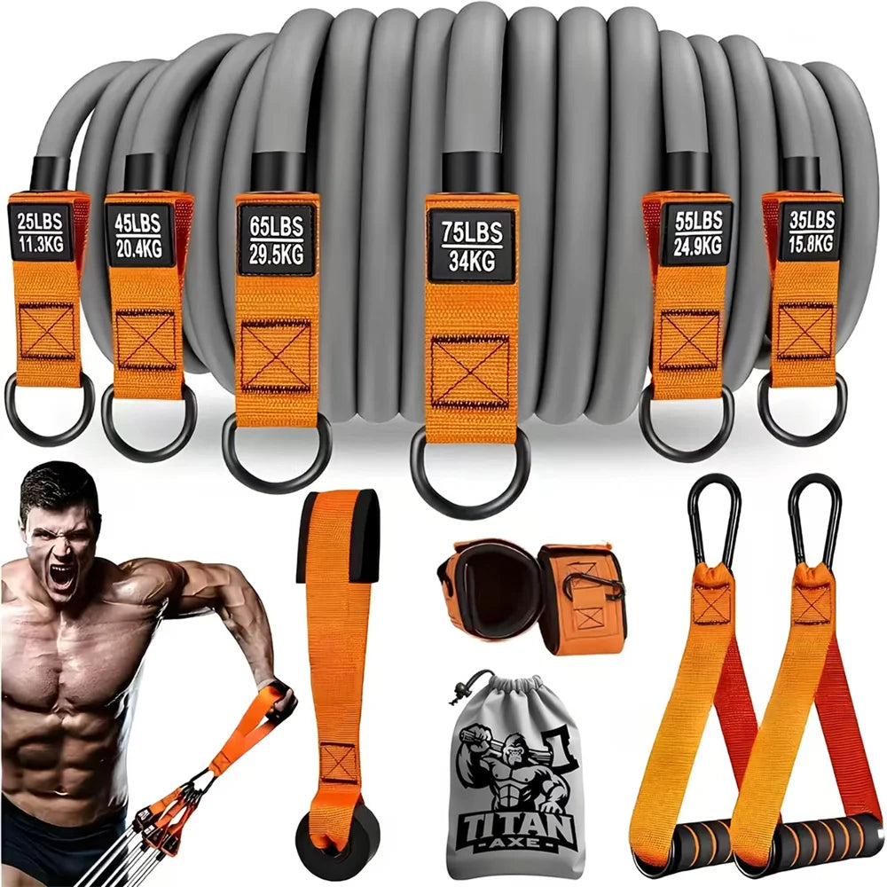 Unleash Your Strength: Advanced Resistance Belt Set with Comfortable Handles for Ultimate Home Fitness