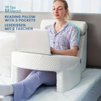 Experience Ultimate Comfort with Our Extra Large Memory Foam Reading Pillow - Perfect for Gaming and Working!