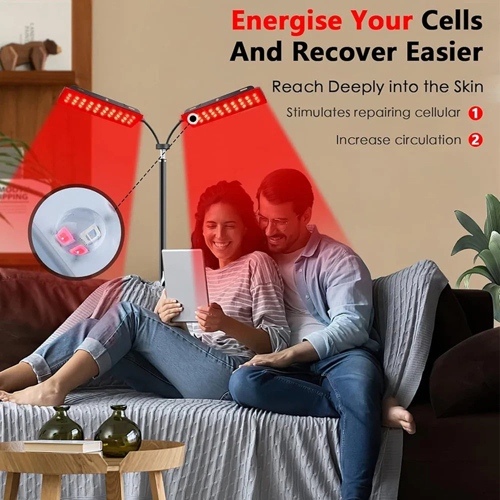 Revolutionary LED Red Light Therapy Lamp for Ultimate Pain Relief and Skin Rejuvenation - Infrared Light Device (660nm & 850nm)